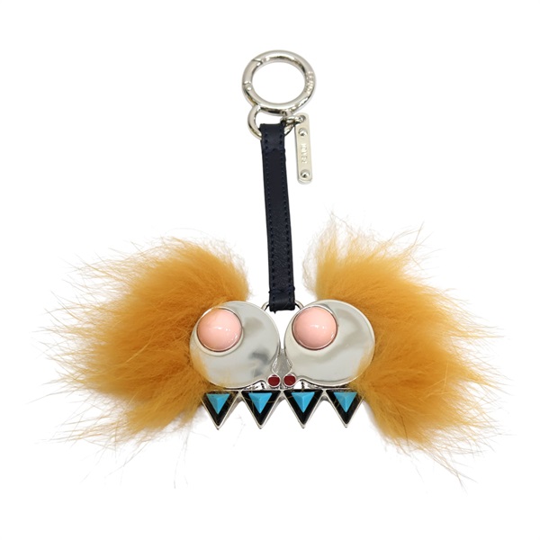 黃/銀色 鍍銀 怪獸吊飾.【FENDI 芬迪】 7AR541