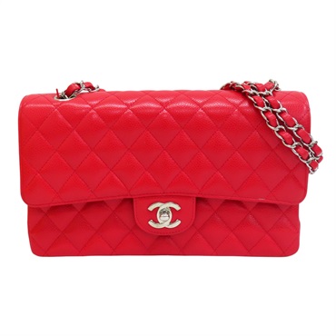 紅色牛皮 菱格紋 COCO25 肩背包 A01112【CHANEL 香奈兒】 A01112
