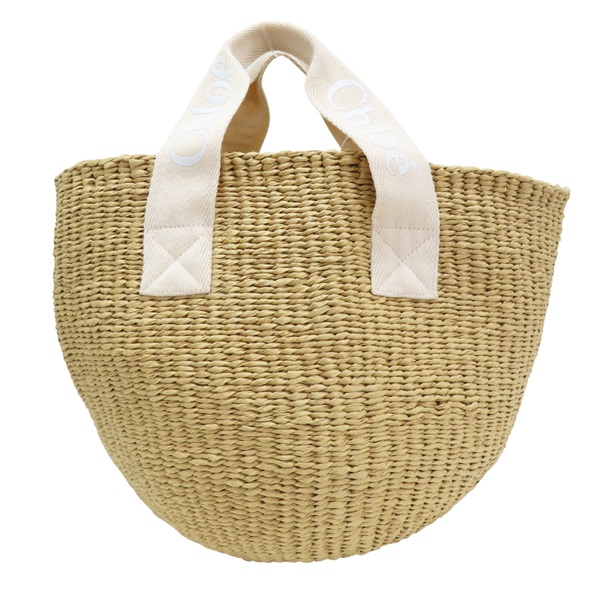 米色 編織 手提包【Chloe 克羅伊】 C10293