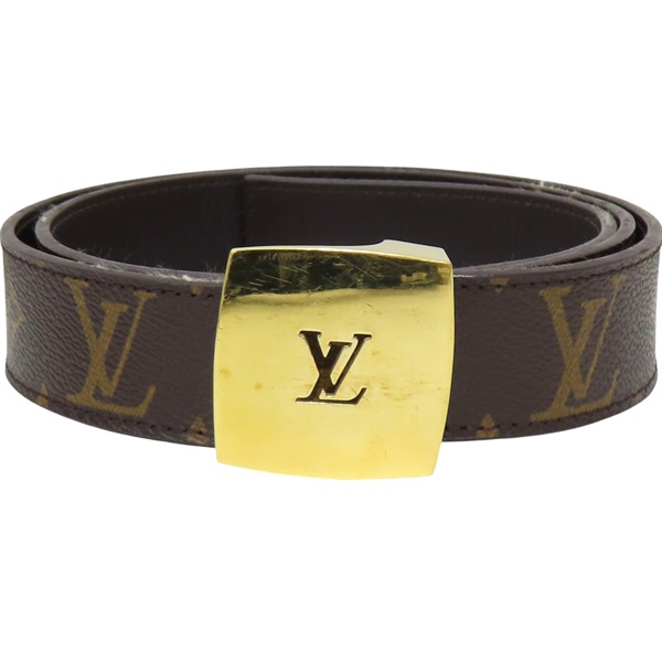 棕色 原花帆布 皮帶 85CM M6887【LOUIS VUITTON LV 路易威登】 M6887