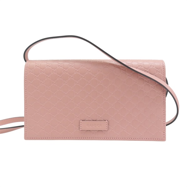 粉色 壓紋牛皮 Guccissima WOC 肩背包 金扣 466507【GUCCI 古馳】 466507