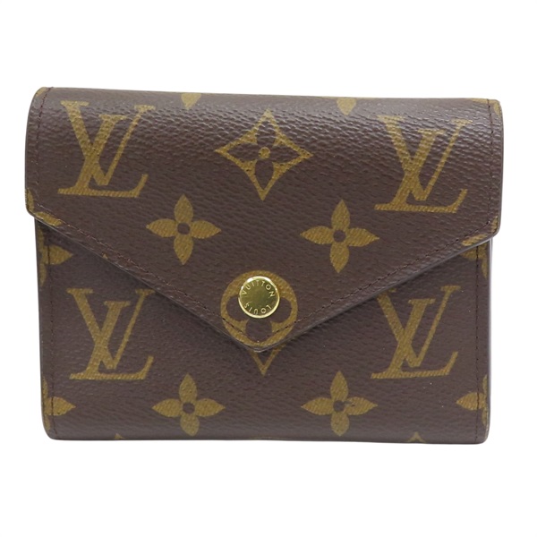 棕色 原花帆布 Victorine 扣式 短夾 M41938【LOUIS VUITTON LV 路易威登】 M41938