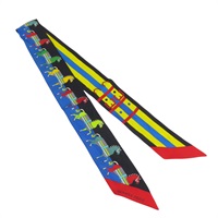 黑色 藍色 絲綢 絲巾 Rocabar Twilly【HERMES 愛馬仕】