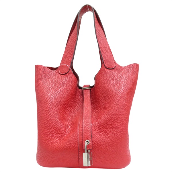 紅色 Taurillon牛皮 Picotin Lock 22 手提包 口R刻 染色【HERMES 愛馬仕】