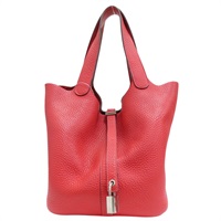紅色 Taurillon牛皮 Picotin Lock 22 手提包 口R刻 染色【HERMES 愛馬仕】