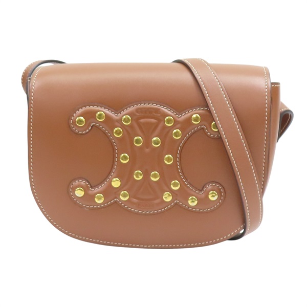棕色牛皮 Cuir Triomphe Folco 肩背包【CELINE 賽琳】