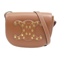 棕色牛皮 Cuir Triomphe Folco 肩背包【CELINE 賽琳】