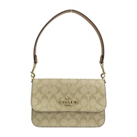 卡其色 帆布 牛皮 Brynn Flap Crossbody 肩背包 CA529【COACH 寇馳】 CA529