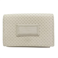 米白色 羊皮 三折扣式短夾【BOTTEGA VENETA BV 寶緹嘉】