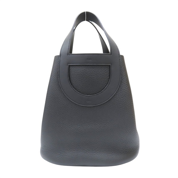 黑色 Taurillon牛皮 In The Loop 23 手提包 W刻 銀扣【HERMES 愛馬仕】