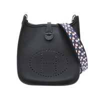 黑色 Taurillon Maurice牛皮 Mini Evelyne 肩背包 Y刻 銀扣【HERMES 愛馬仕】