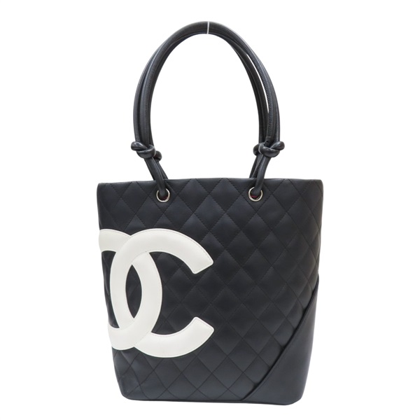 黑色 牛皮 Cambon Ligne Tote 手提包 A25167 (無卡)【CHANEL 香奈兒】 A25167