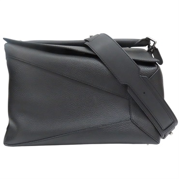 黑色 牛皮 Puzzle Edge 36CM 肩背包【LOEWE 羅威】