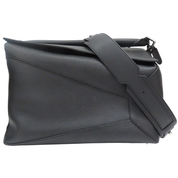 黑色 牛皮 Puzzle Edge 36CM 肩背包【LOEWE 羅威】