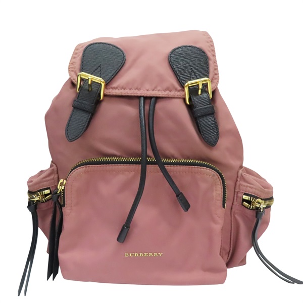 粉色 尼龍 帆布 Rucksack 後背包【BURBERRY 巴寶莉】 4020959