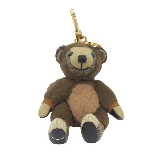 棕色格紋 絨毛 熊吊飾【BURBERRY 巴寶莉】
