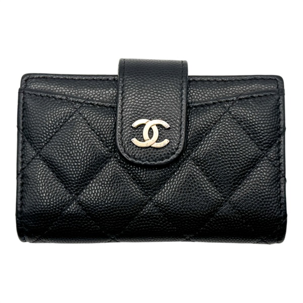 黑色 牛皮 菱格紋 卡夾 零錢包【CHANEL 香奈兒】