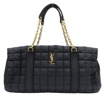 黑色 尼龍帆布 Gloria 肩背包 757209【SAINT LAURENT YSL 聖羅蘭】 757209