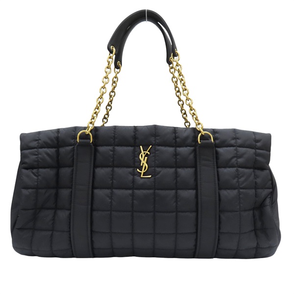 黑色 尼龍帆布 Gloria 肩背包 757209【SAINT LAURENT YSL 聖羅蘭】 757209