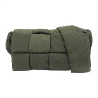 綠色 尼龍編織 Padded Tech Cassette 肩背包 628951【BOTTEGA VENETA BV 寶緹嘉】 628951