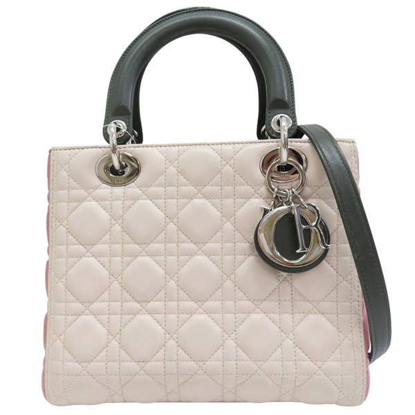 粉色 羊皮 Lady Dior 两用包【Dior 迪奧】