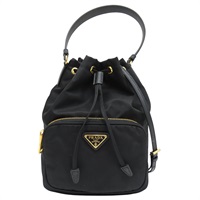 黑色 尼龍帆布 两用包【PRADA 普拉達】 1BH038