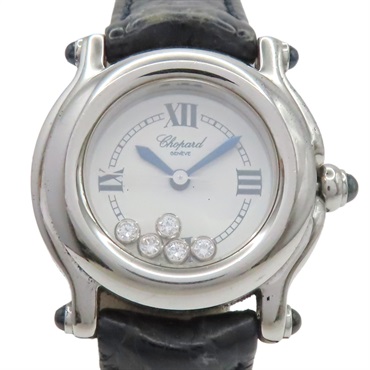 白色錶盤 皮帶 不鏽鋼 Happy Sport small 腕錶【Chopard 蕭邦】 27/8245-23