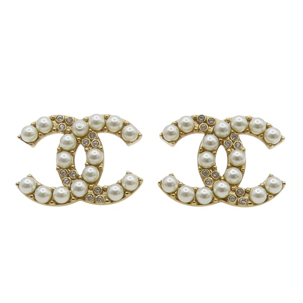CC水晶珍珠 金屬 耳環【CHANEL 香奈兒】