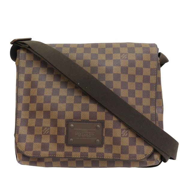 棕色 棋盤格 帆布 Brooklyn MM 肩背包 N51211【LOUIS VUITTON LV 路易威登】 N51211