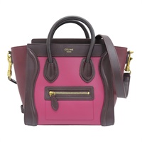 酒紅色 粉色 牛皮 冏包 Nano Luggage 兩用包 168243VSA【CELINE 賽琳】 168243VSA