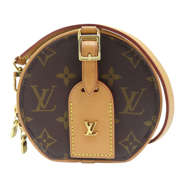 棕色 原花帆布 Mini Boite Chapeau 圓餅 肩背包 M83575【LOUIS VUITTON LV 路易威登】 M83575