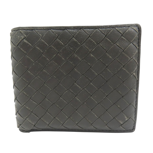 灰色 羊皮 雙折短夾【BOTTEGA VENETA BV 寶緹嘉】