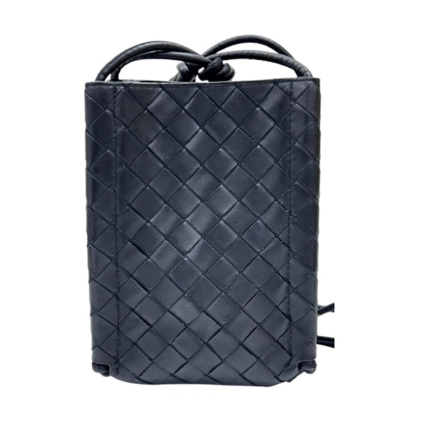 黑色 羊革編織 Mini The Knot 肩背包【BOTTEGA VENETA BV 寶緹嘉】