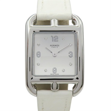 母貝錶盤 皮帶 不鏽鋼 8PD鑽石 Cape Cod 腕錶【HERMES 愛馬仕】 CC1.210C