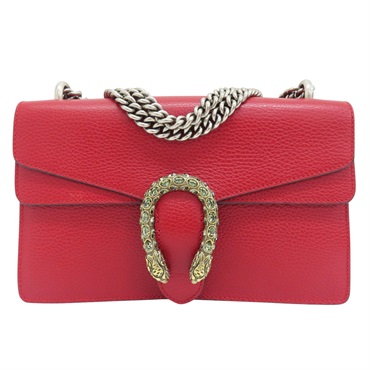 紅色 牛皮 肩背杯【GUCCI 古馳】 400249