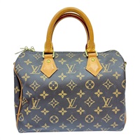 棕色原花帆布 Speedy Bandouliere 25 兩用包【LOUIS VUITTON LV 路易威登】 M41113