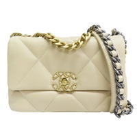 米色 羊皮 19 26CM 鍊帶 肩背包【CHANEL 香奈兒】 AS1160