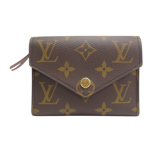 棕色 原花帆布 三折 扣式短夾 M62472【LOUIS VUITTON LV 路易威登】 M62472