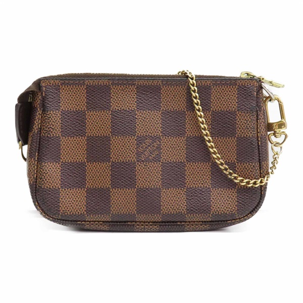 棕色 棋盤格帆布 Mini Pochette Accessoires 手提包 N58009【LOUIS VUITTON LV 路易威登】 N58009