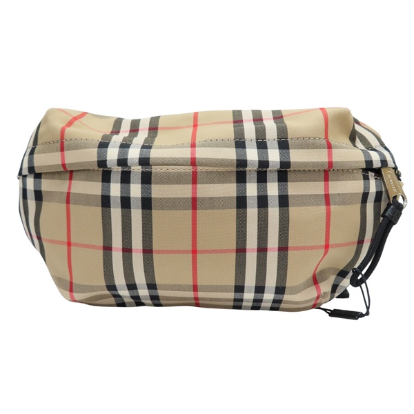 棕色 經典格紋 帆布 腰包【BURBERRY 巴寶莉】 8010430