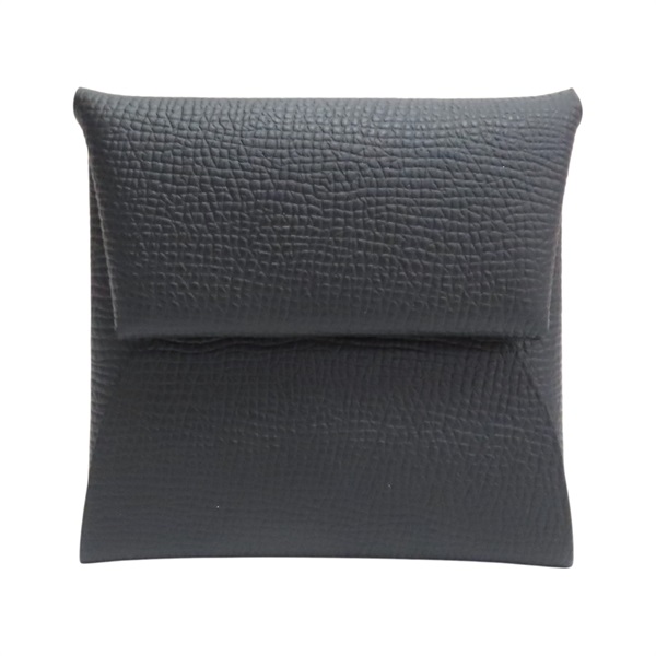 黑色 Epsom牛皮 Bastia 扣式零錢包 B刻【HERMES 愛馬仕】