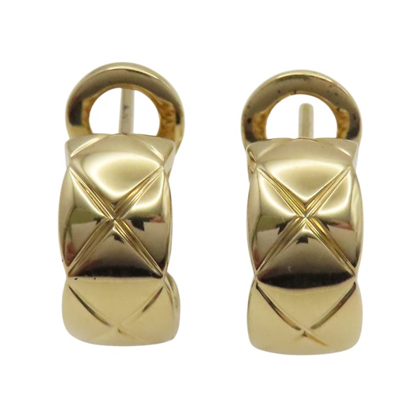 18黃K金 Coco Crush 針式耳環【CHANEL 香奈兒】 J11134