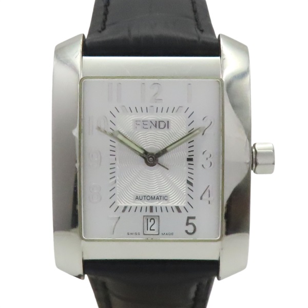 白色錶盤 皮帶 Guilloche Dial 腕錶【FENDI 芬迪】 7400G