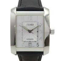 白色錶盤 皮帶 Guilloche Dial 腕錶【FENDI 芬迪】 7400G