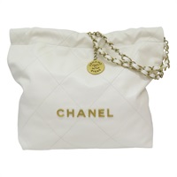 白色 牛皮 22 鍊帶 肩背包 金釦 AS3260【CHANEL 香奈兒】 AS3260
