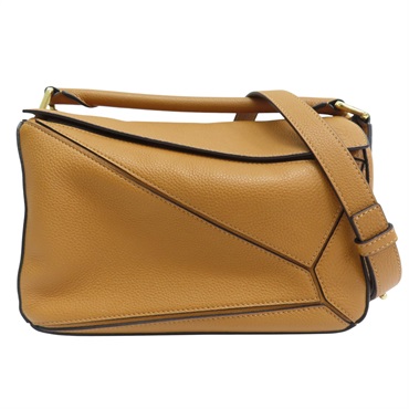 棕色 牛皮 Small Puzzle 肩背包【LOEWE 羅威】