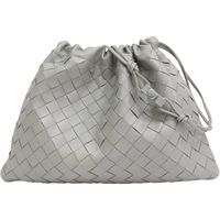 灰色 羊皮編織 Dustbag 肩背包【BOTTEGA VENETA BV 寶緹嘉】