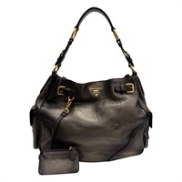 金屬棕色 Daino 皮革 肩背包【PRADA 普拉達】 BR3778 BR3778