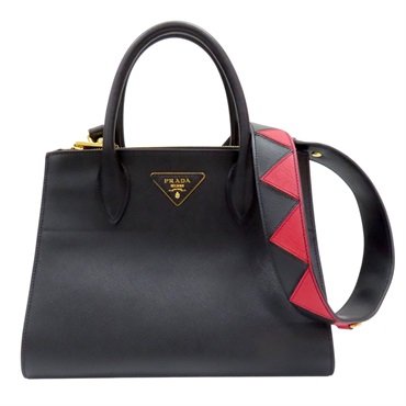 黑色 牛皮 Paradigme Saffiano 兩用包【PRADA 普拉達】 1BA102
