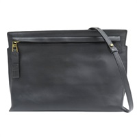 黑色 牛皮 拉鍊 肩背包 LOEWE 羅威】